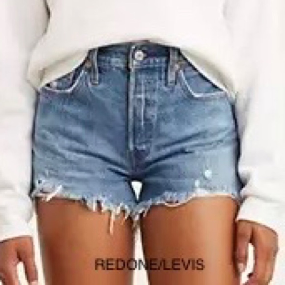 Levi's REDONE Denim Shorts Blue Size 27
